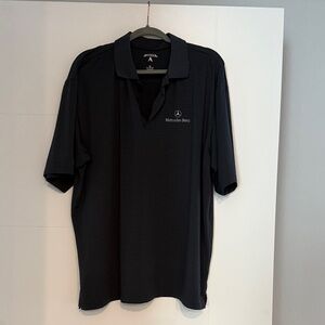 Antigua Men's Black Mercedes-Benz Polo